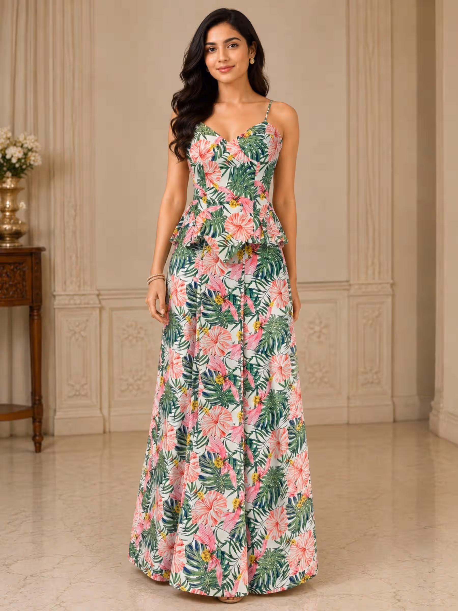 Ivory Bloom Statement Dress