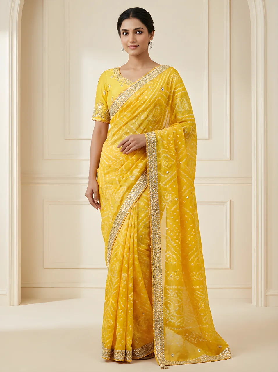 Bandhani Sarees โ Handcrafted Tie-Dye