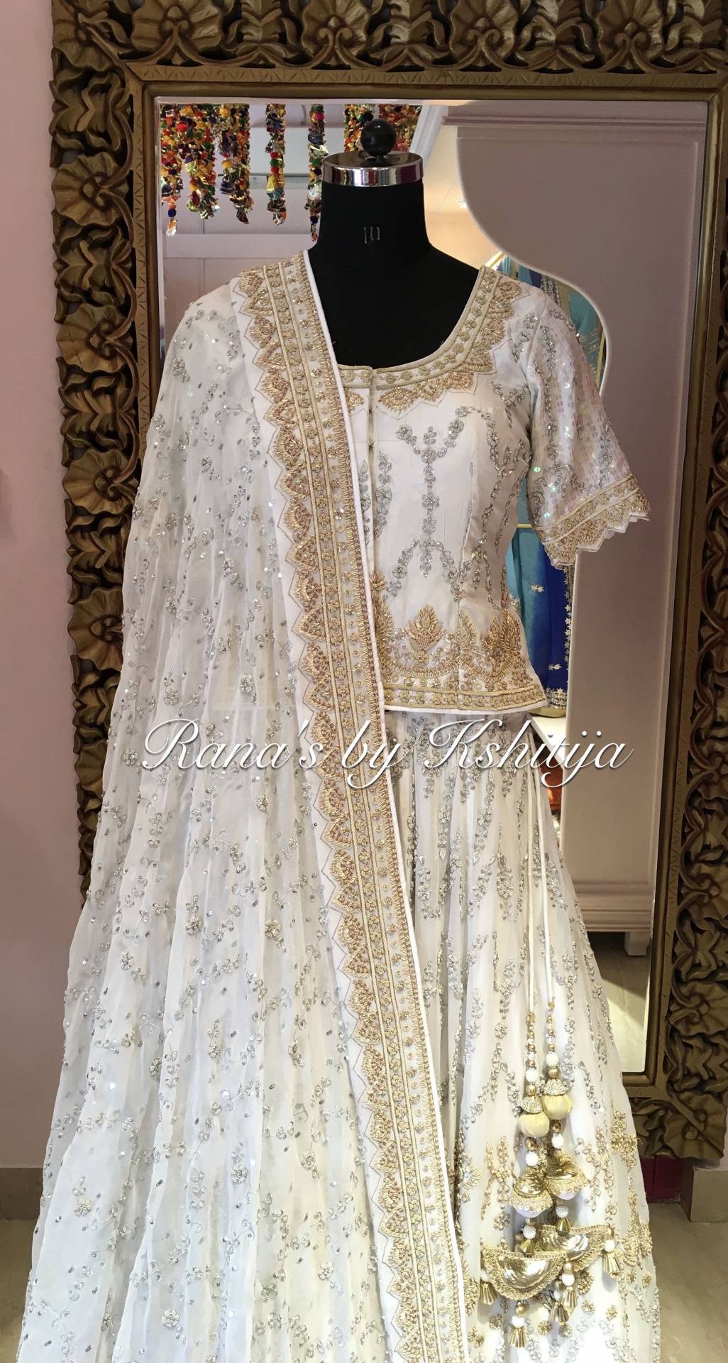 Exclusive Designer Indian Bridal Wedding Lehenga Dress with Zardozi on Pure Georgette