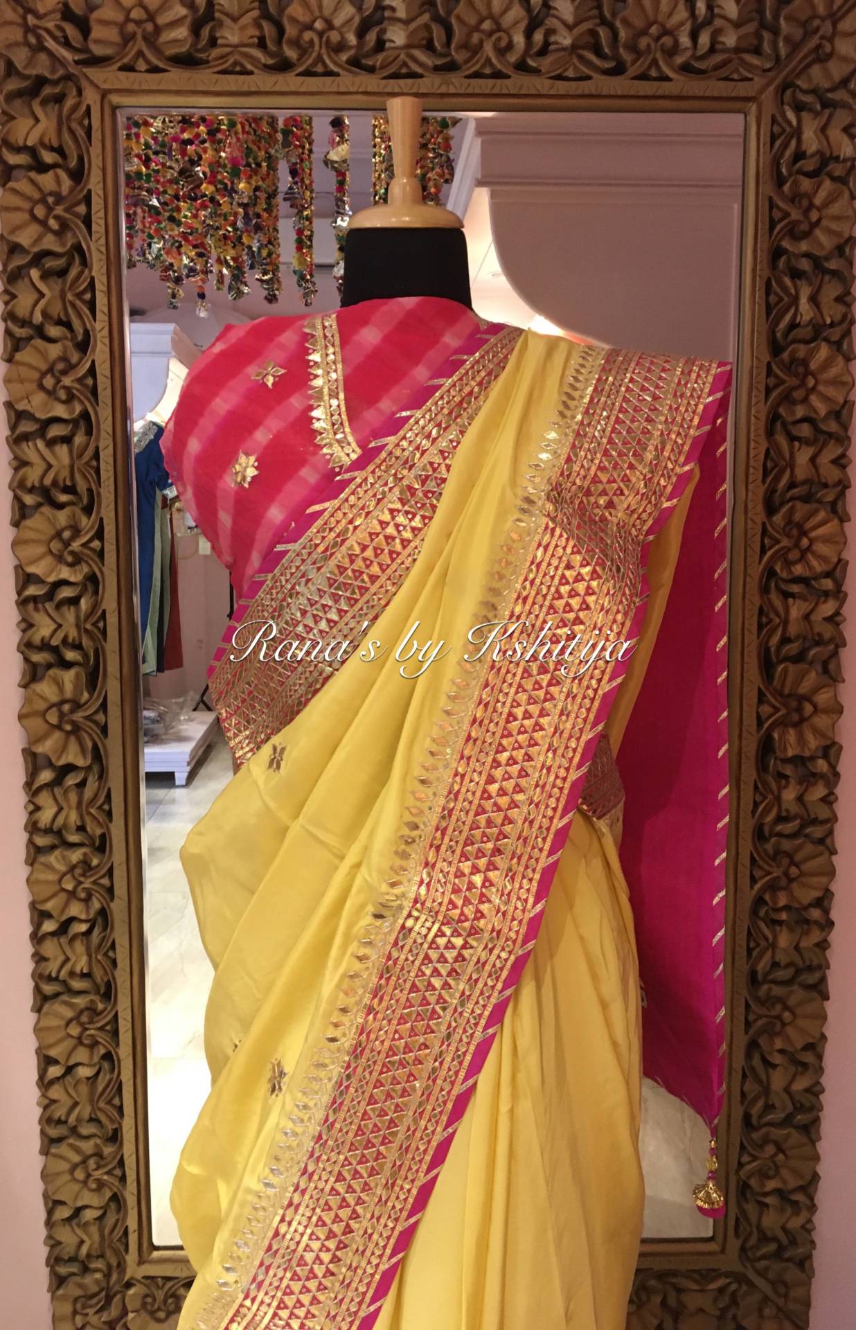 Plain yellow saree with contrast blouse design... - YouTube