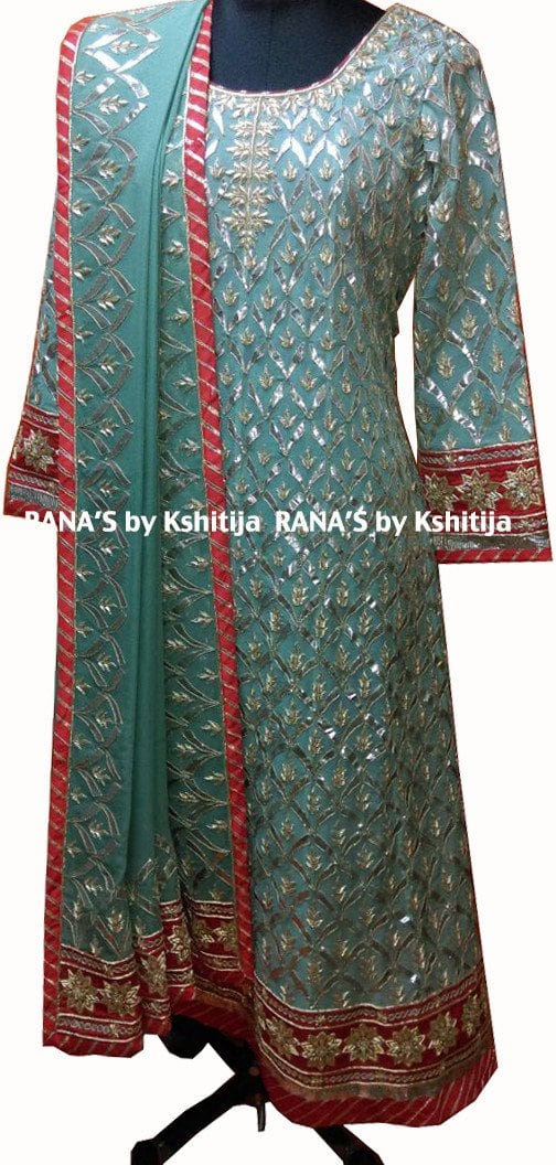 Designer Gota Patti Kalidar Dress