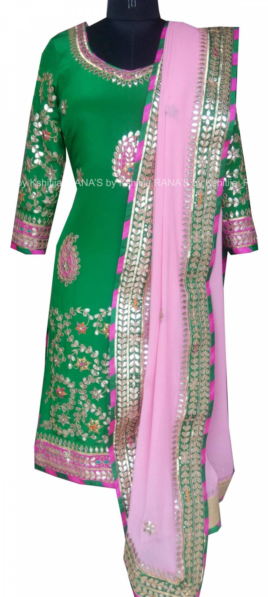 Emrald Green Pretty Salwar Suit
