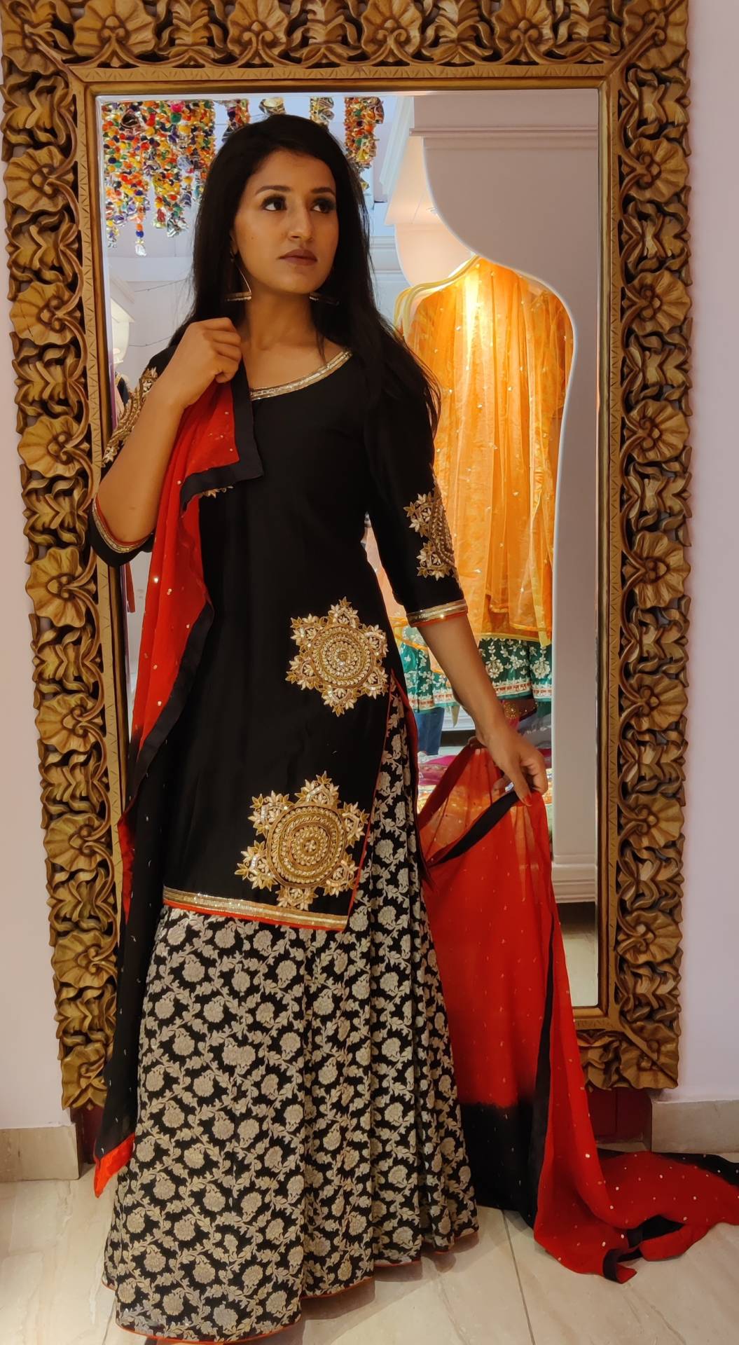 New! Rajasthani Style Cotton Printed Lehenga Choli kurta with Dupatta | eBay