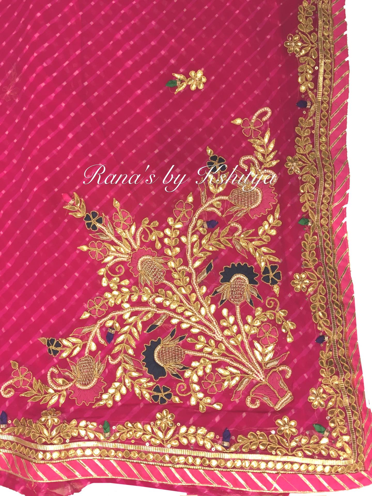 Designer Pink Mothda Saree with Heavy Pallu Handwork