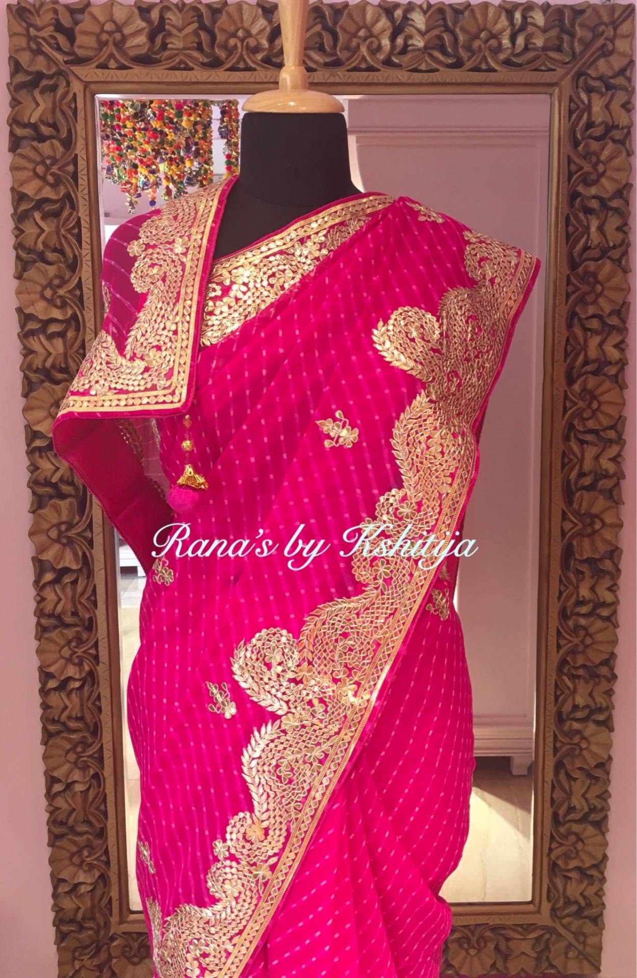 Pure Silk Saree with designer full work padar and blouse