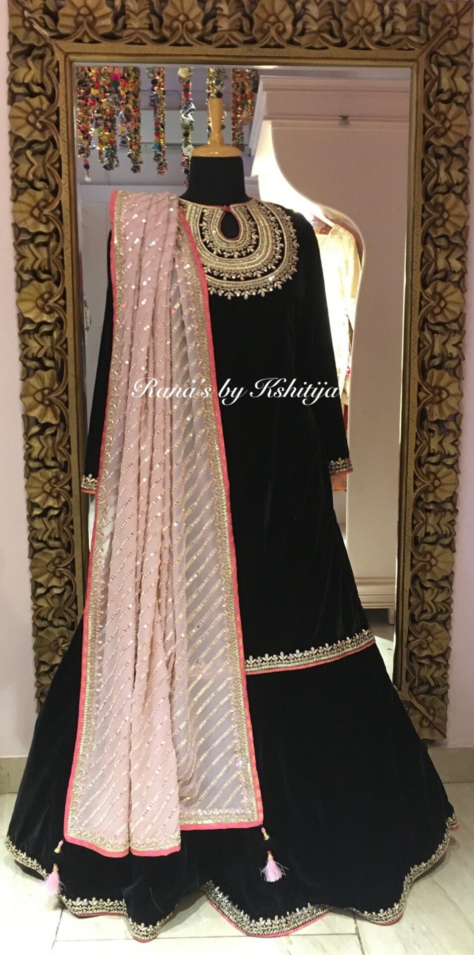 Rich Designer Embroidered Dupatta Dress Set