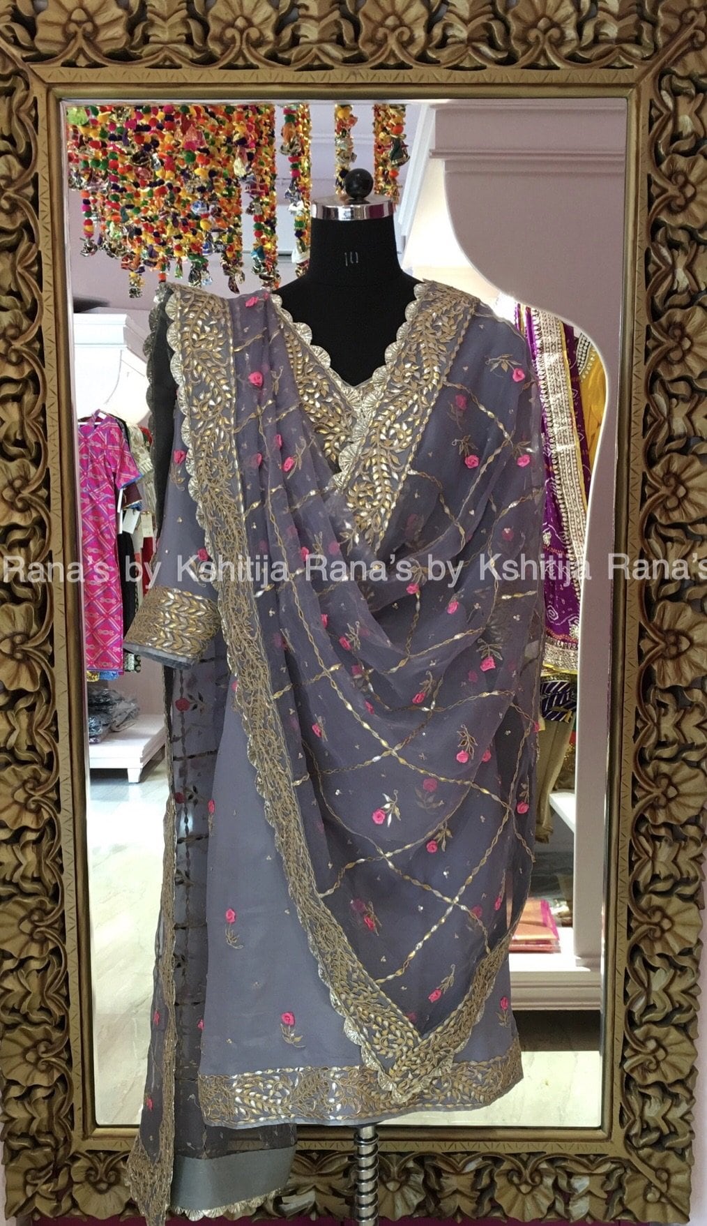 Pretty Ribbon and Gota worked salwar suit
